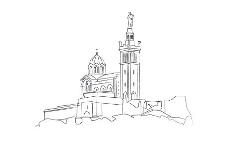 La basilique Notre-Dame-de-la-Garde par N. Lebra