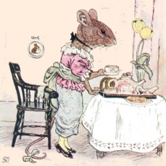 Adélaïde préparant le thé d'après George Howard Vyse