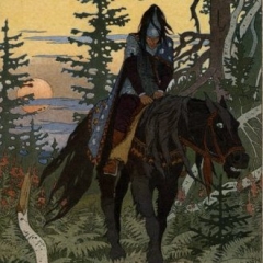 Le cavalier noir par Ivan Bilibine
