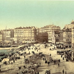 Vieux-Port, Marseille, avec Hotel Beauvau à droite, Library of Congress Prints and Photographs Division