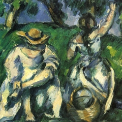 Les cueilleuses de fruit par Paul Cézanne via Wikimedia Commons