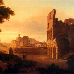 Le Colisée et le Forum romain par Rudolf Wiegmann via Wikimedia Commons