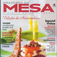 Une couverture du magazine brésilien culinaire Prazeres da Mesa