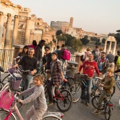 Rome à vélo en famille