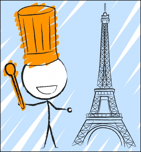 Illustration de couverture Je cuisine à Paris