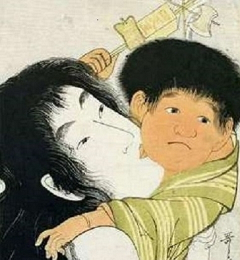 Kintaro et Yama-Uba par Utamaro
