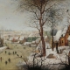 "Paysage d'hiver avec patineurs et trappe aux oiseaux' de Bruegel via Wikimedia Commons