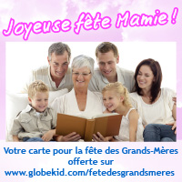 Fête des Grands-Mères carte gratuite personnalisée GlobeKid