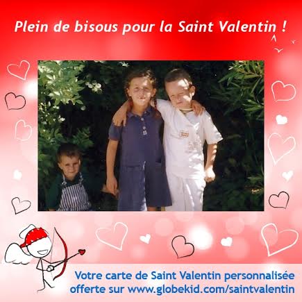 Carte Saint Valentin personnalisée gratuite enfants Globekid
